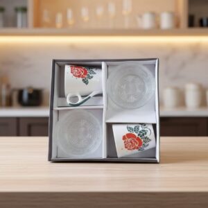 2 Cups and 2 Wati/Katori Glass Set