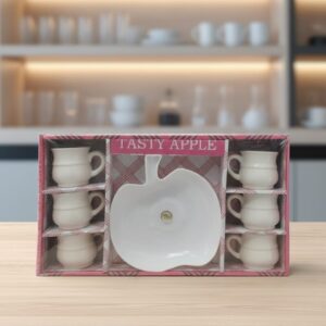 Apple Tasty Set Cup and Apple Shape Design
