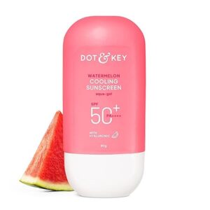 Dot & Key Watermelon Cooling Sunscreen, In-Vivo Tested SPF 50+ PA++++, With New-Age UV Filters, Instantly Cools skin, Controls Excess Oil, Broad Spectrum Protection, No White Cast, No White Cast | 80g