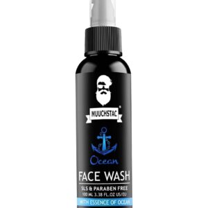 Muuchstac Ocean Face Wash for Men | Fight Acne & Pimples, Brighten Skin, Clears Dirt, Oil Control, Refreshing Feel - Multi-Action Formula (100 ml)